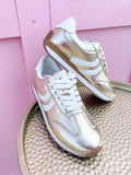 CORKYS | Kickoff Sneakers - Gold Crinkle Metallic