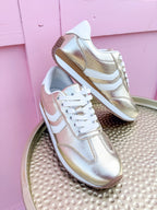 CORKYS | Kickoff Sneakers - Gold Crinkle Metallic