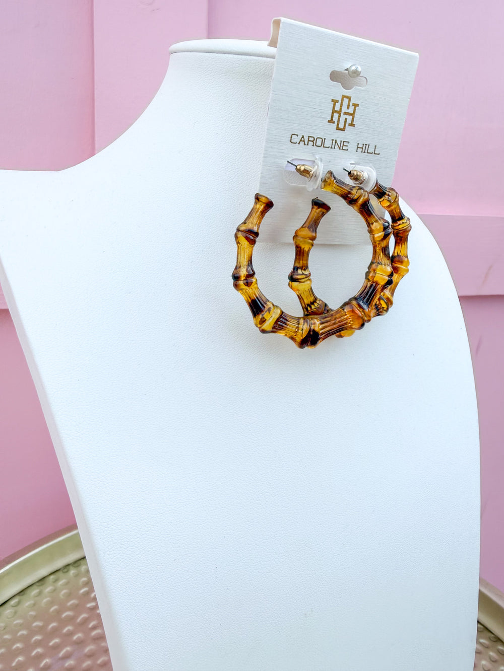 Caroline Hill | Bryce Bamboo Hoop Earring - Tortoise