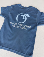 Peach State Pride | YOUTH Stay Southern S/S Pocket Tee - Denim