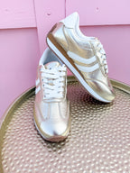 CORKYS | Kickoff Sneakers - Gold Crinkle Metallic