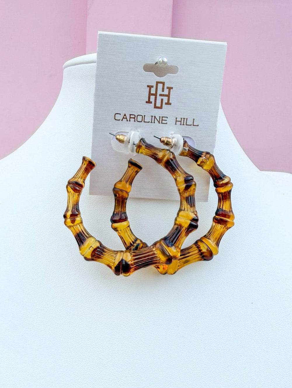 Caroline Hill | Bryce Bamboo Hoop Earring - Tortoise