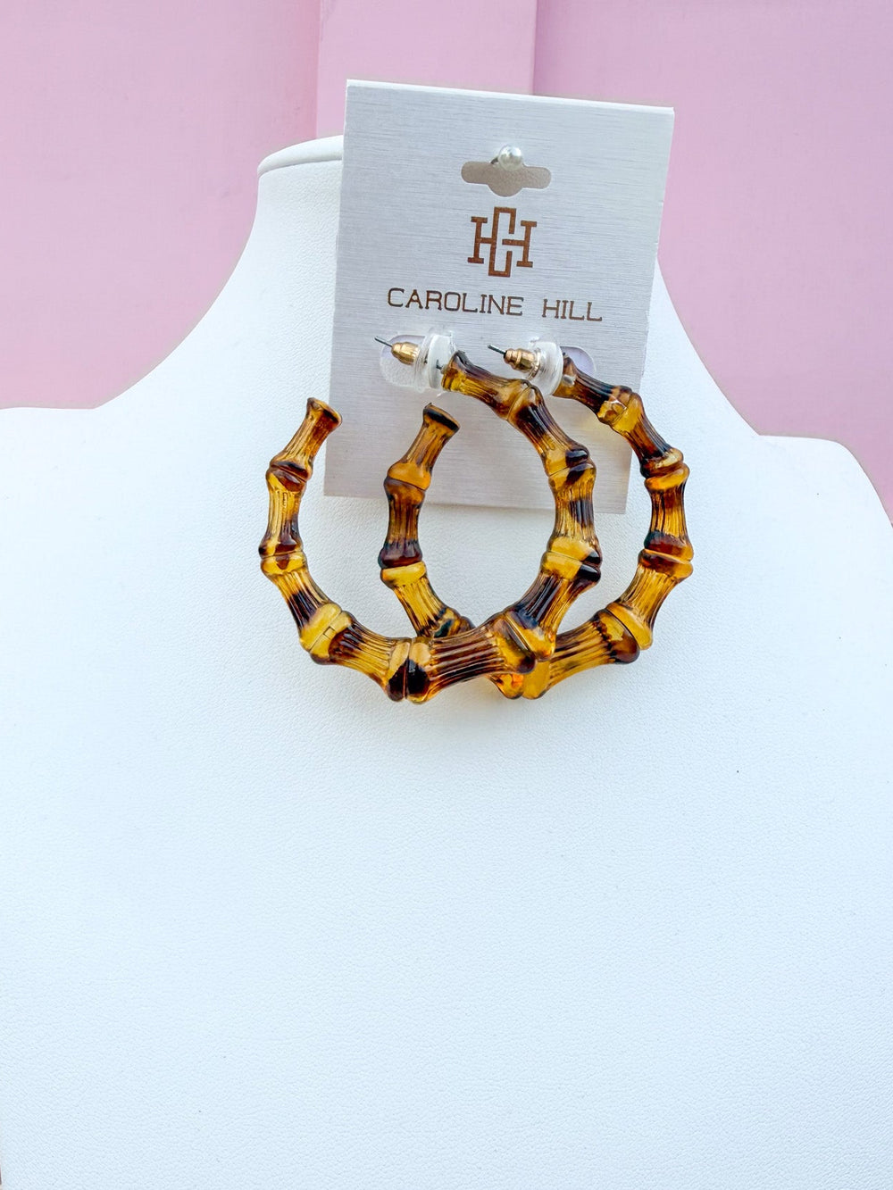 Caroline Hill | Bryce Bamboo Hoop Earring - Tortoise