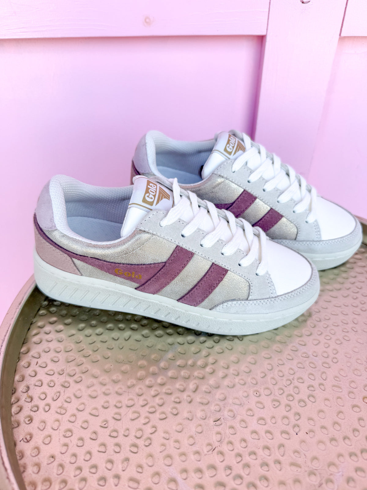Gola | Superslam Blaze Sneakers - Gold/Brown Rose/Chalk Pink