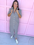 ADRIENNE | Nina Dress - Chocolate Seer Gingham