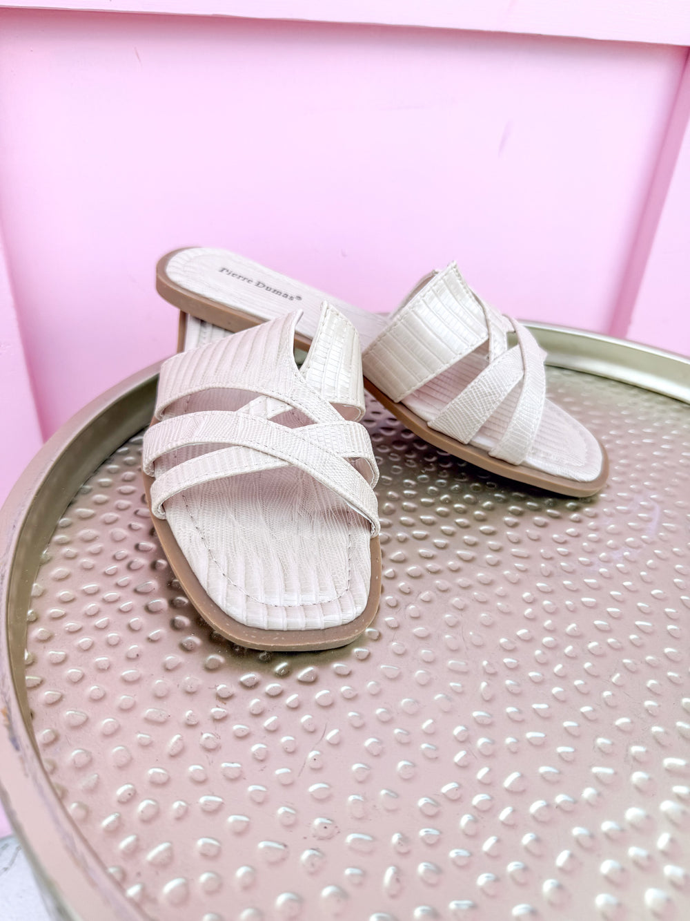 Crossways Sandals - Nude Croc