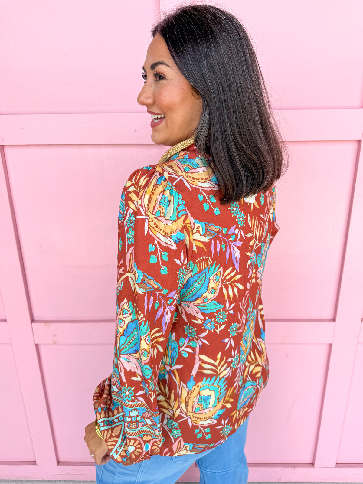 Fall Floral Glow Top