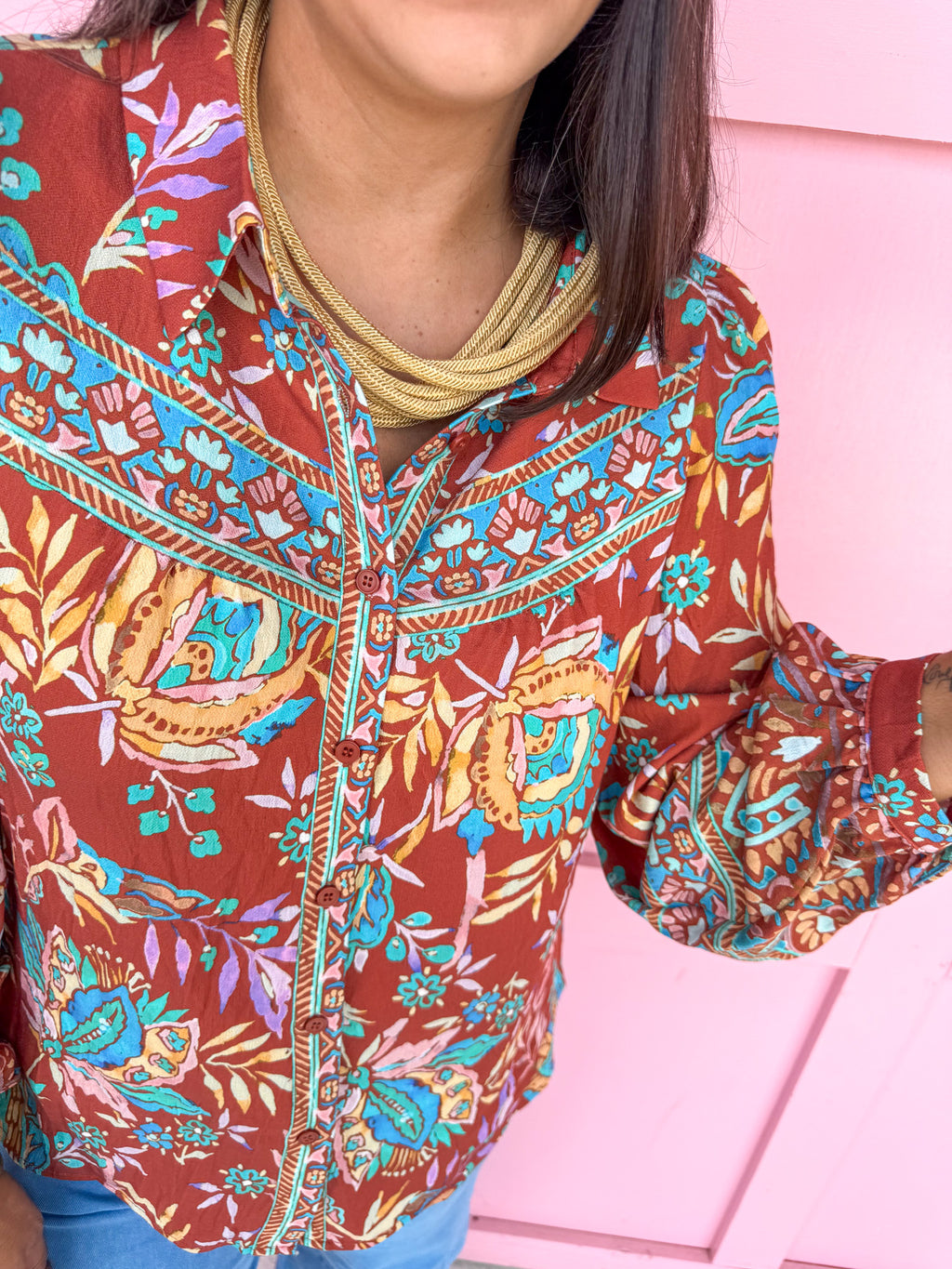 Fall Floral Glow Top