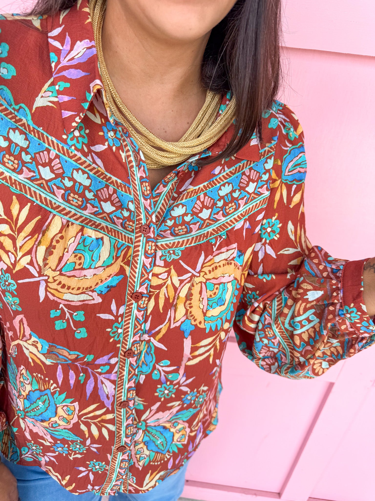 Fall Floral Glow Top