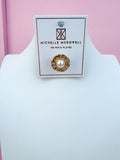 Michelle McDowell | Drew Scarf Charm - Pearl Stud