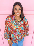 Fall Floral Glow Top