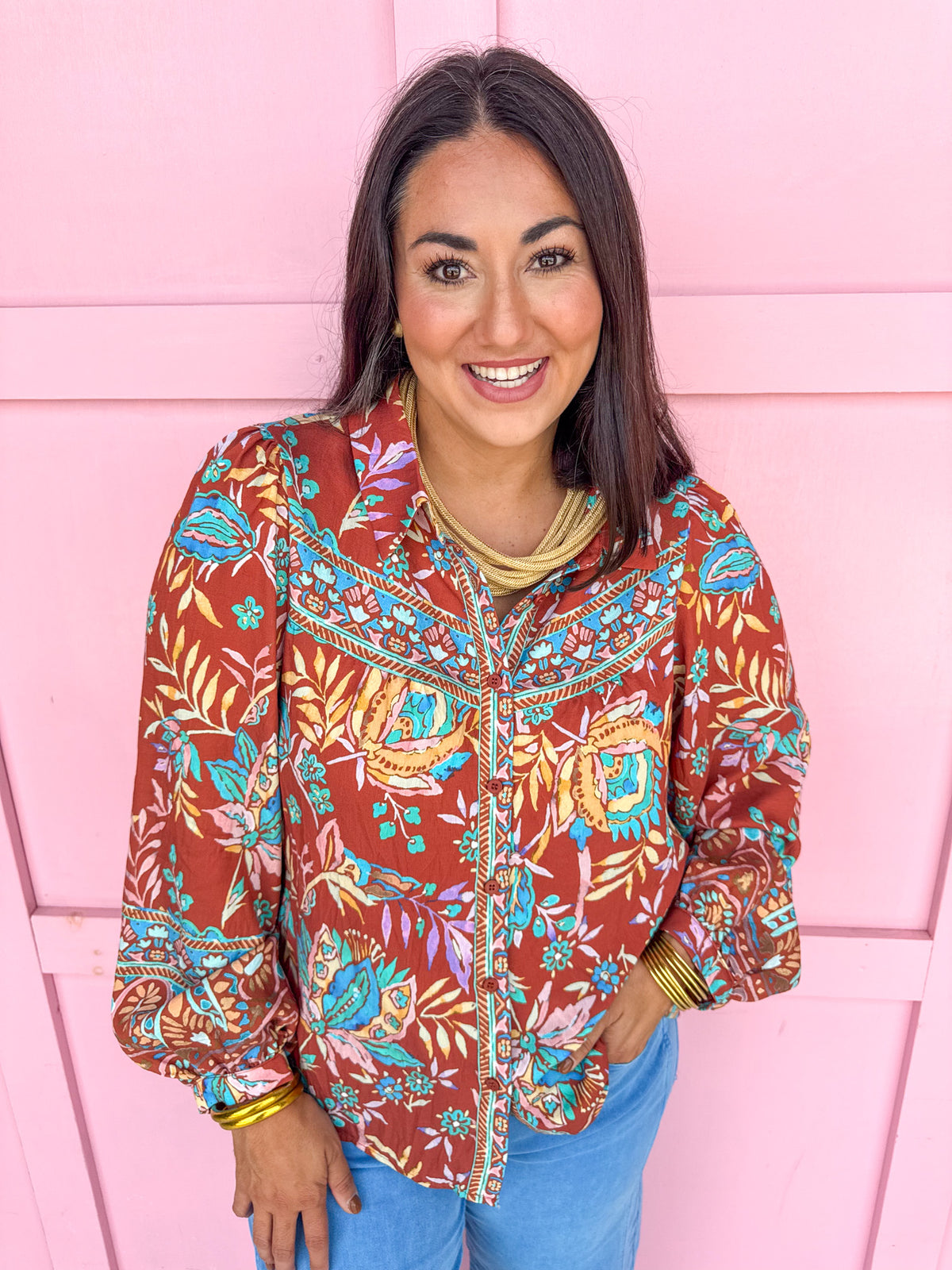 Fall Floral Glow Top