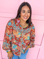 Fall Floral Glow Top
