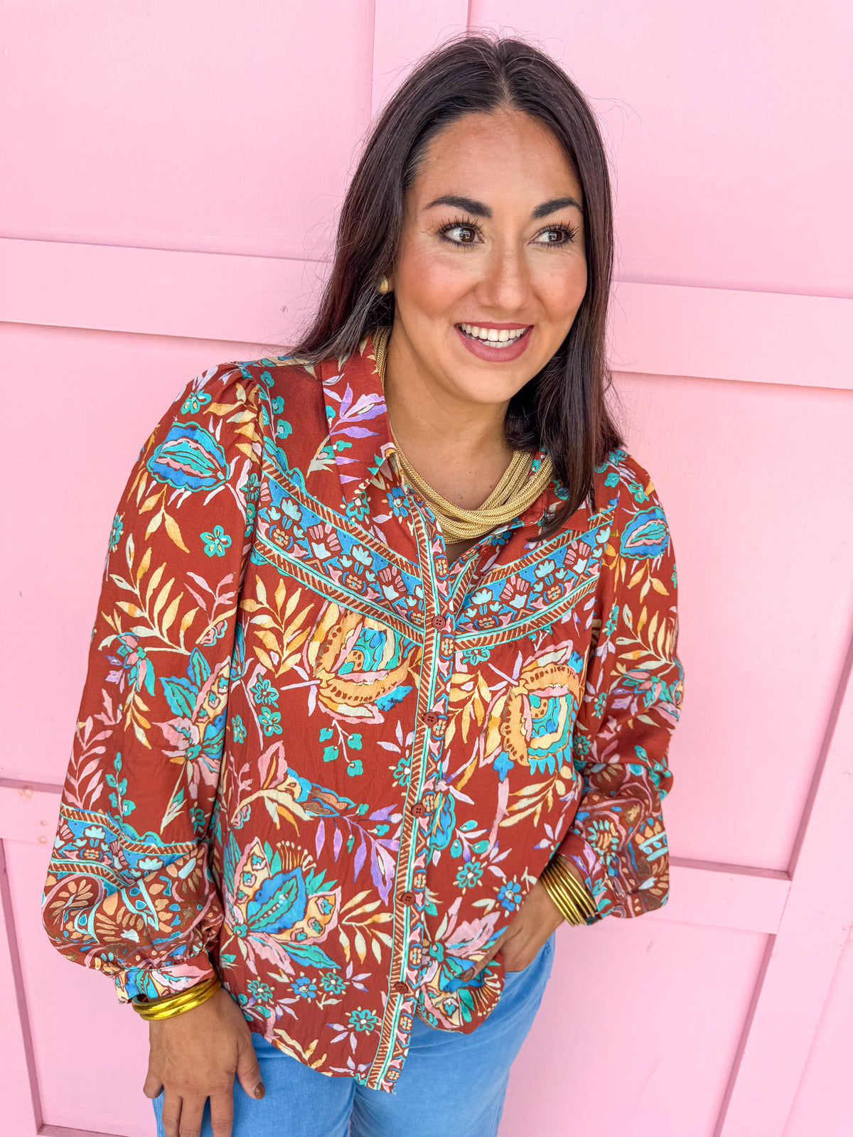 Fall Floral Glow Top