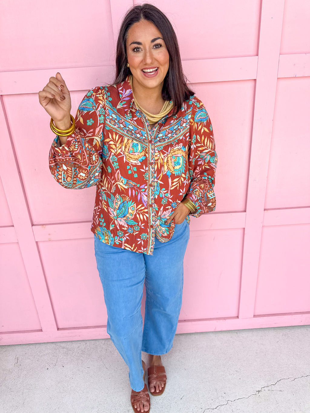 Fall Floral Glow Top