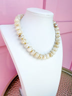 LOVE LEMON LANE | Classic Beaded Necklace - 15mm - Ivory
