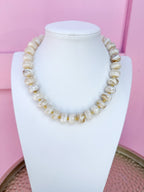 LOVE LEMON LANE | Classic Beaded Necklace - 15mm - Ivory