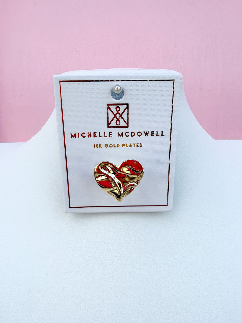 Michelle McDowell | Drew Scarf Charm - Textured Heart
