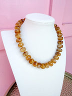 LOVE LEMON LANE | Classic Beaded Necklace - 15mm - Camel