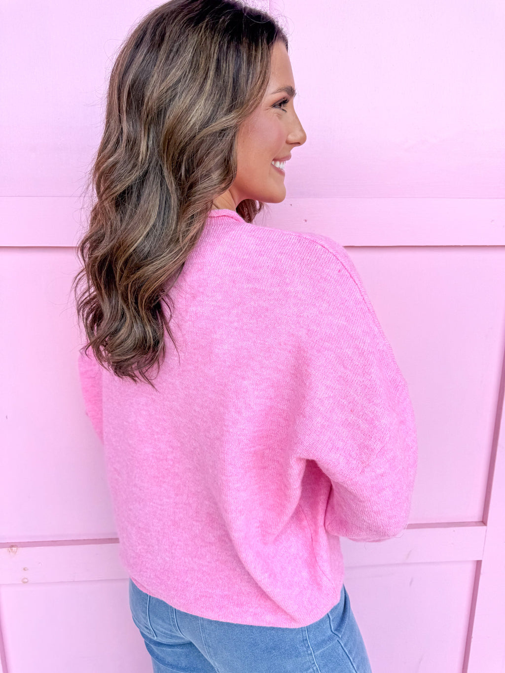 Sweet On Style Cardigan - Candy Pink