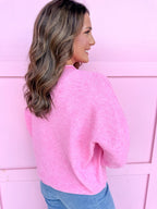 Sweet On Style Cardigan - Candy Pink