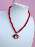 Canvas | Georgia® Bulldogs Beaded Logo Pendant Necklace