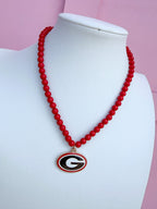 Canvas | Georgia® Bulldogs Beaded Logo Pendant Necklace