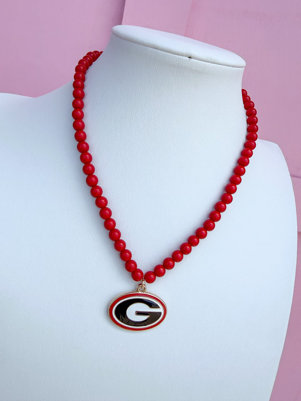 Canvas | Georgia® Bulldogs Beaded Logo Pendant Necklace
