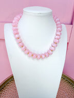 LOVE LEMON LANE | Classic Beaded Necklace - 15mm - Light Pink