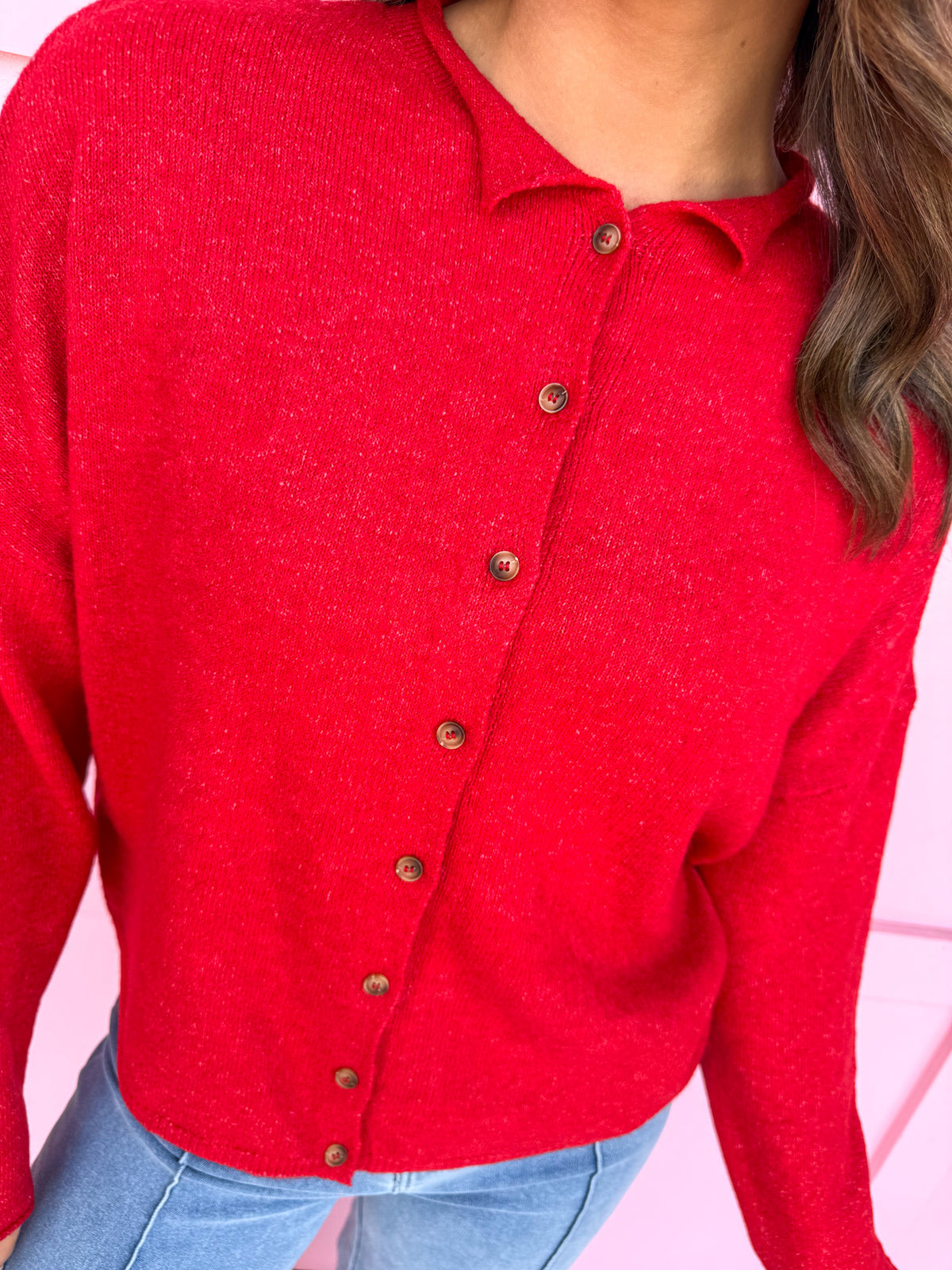 Sweet On Style Cardigan - Ruby