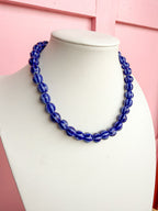 LOVE LEMON LANE | Glazed Ceramic Bead Necklace - Blue
