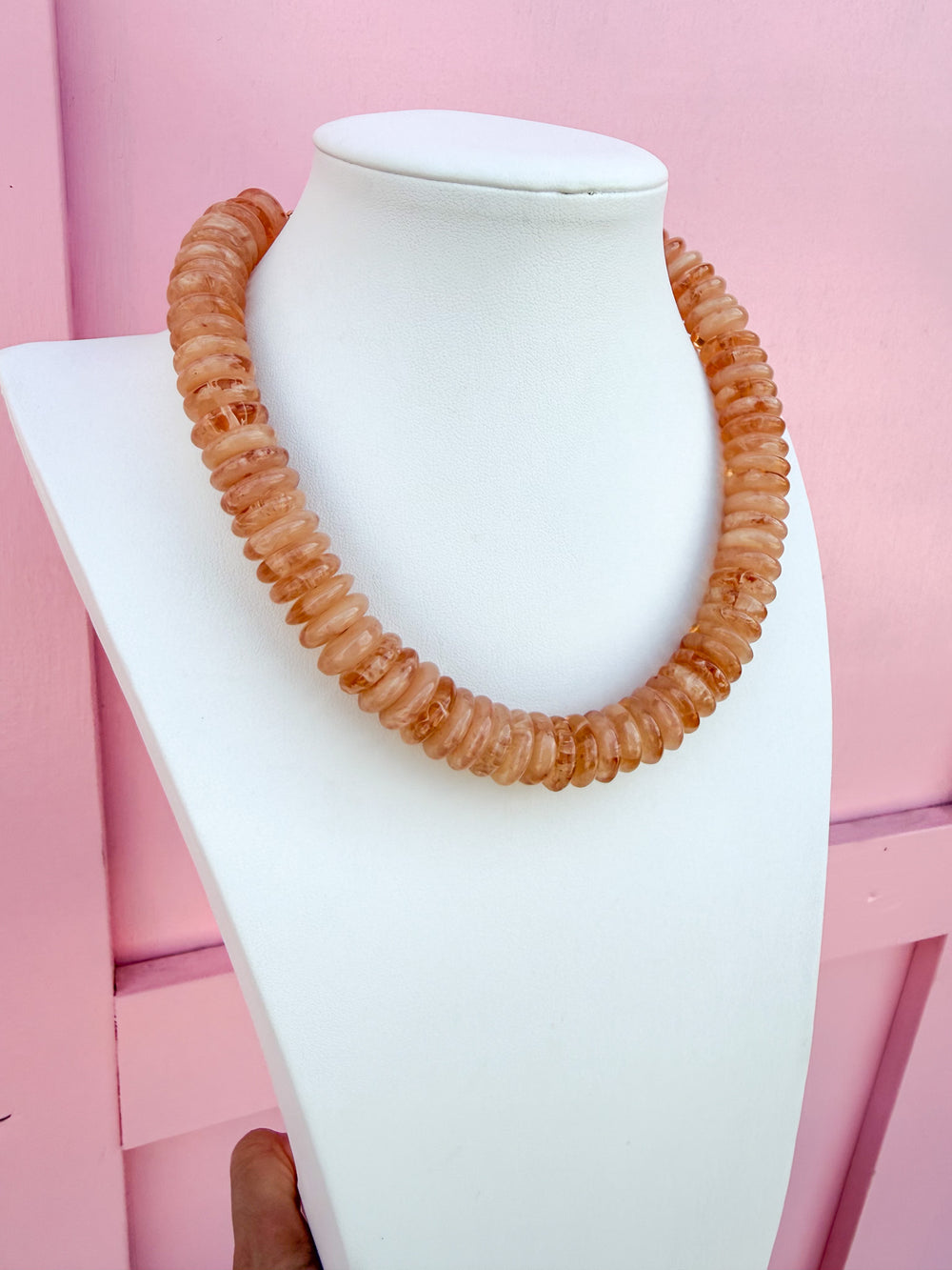 Beaded Bliss Necklace - Light Brown