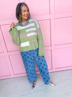 Cozy Lines Sweater - Light Green