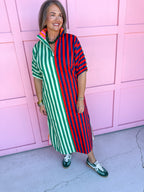 ADRIENNE | Blakely Dress - Multi Stripe