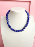 LOVE LEMON LANE | Glazed Ceramic Bead Necklace - Blue