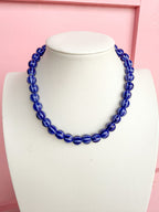 LOVE LEMON LANE | Glazed Ceramic Bead Necklace - Blue