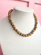 LOVE LEMON LANE | Glazed Ceramic Bead Necklace - Brown