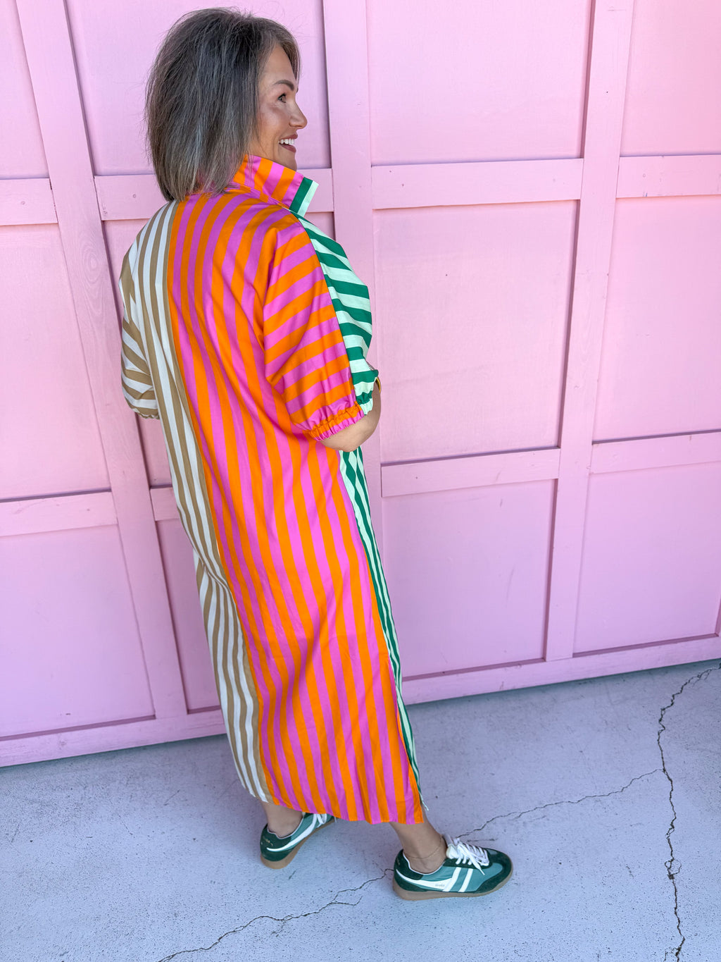 ADRIENNE | Blakely Dress - Multi Stripe