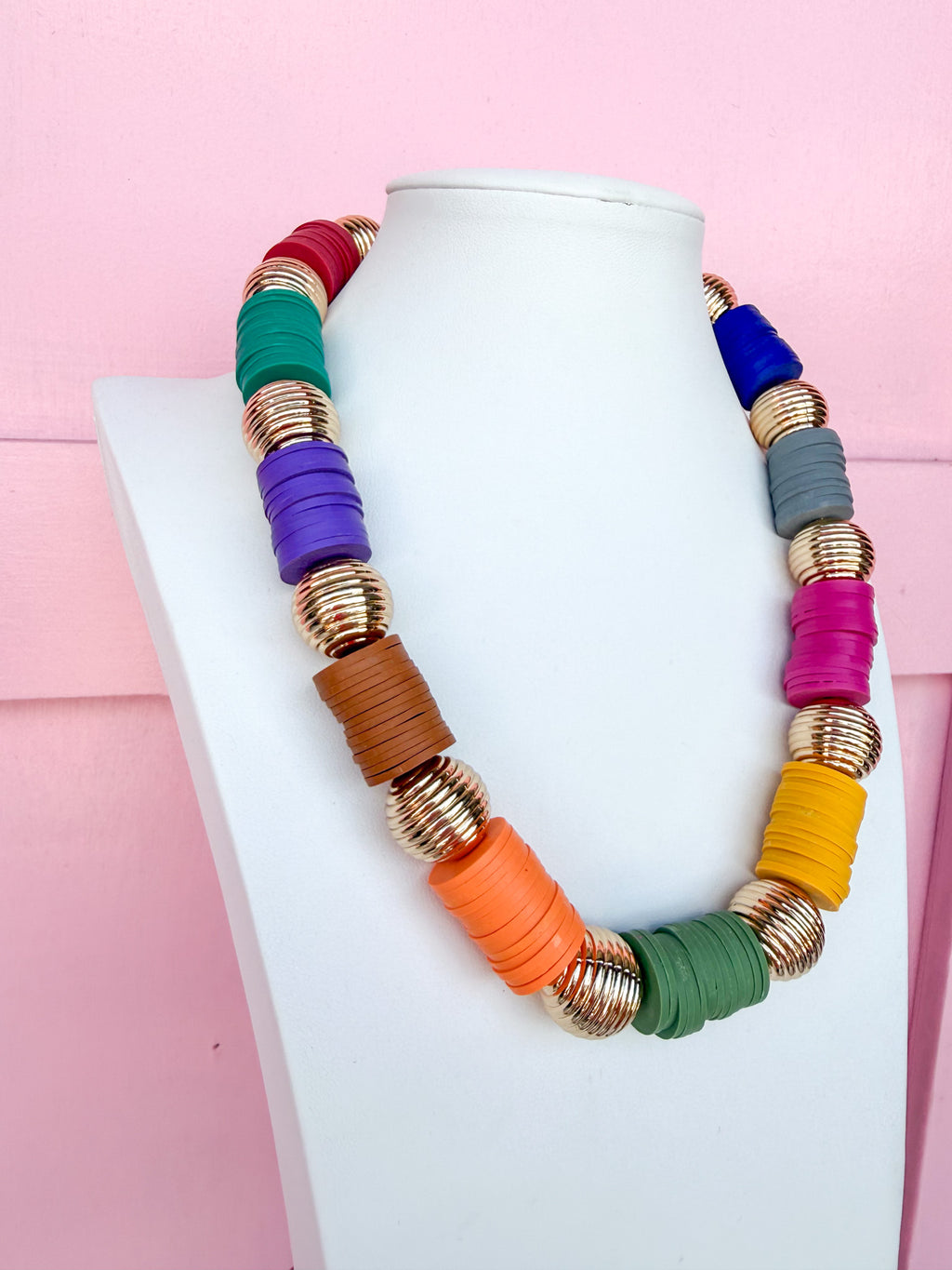Fall Color Strand Beaded Necklace