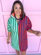 ADRIENNE | Charlotte Dress - Multi Stripe