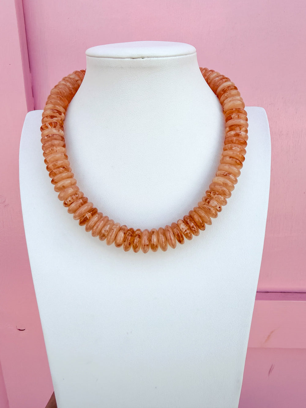 Beaded Bliss Necklace - Light Brown