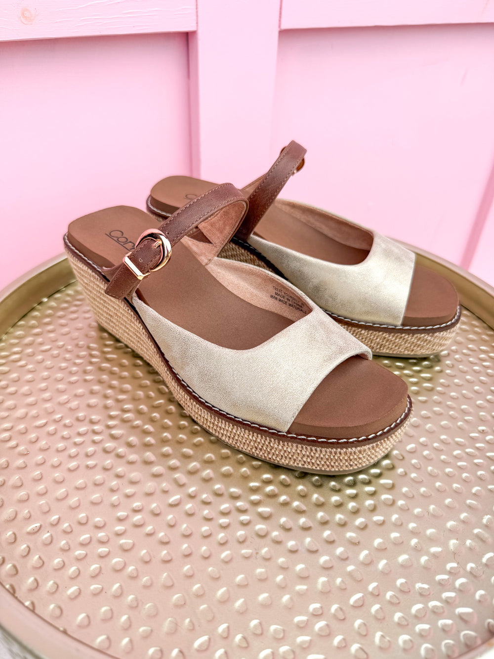 CORKYS| Treat Yourself Wedge - Gold Combo