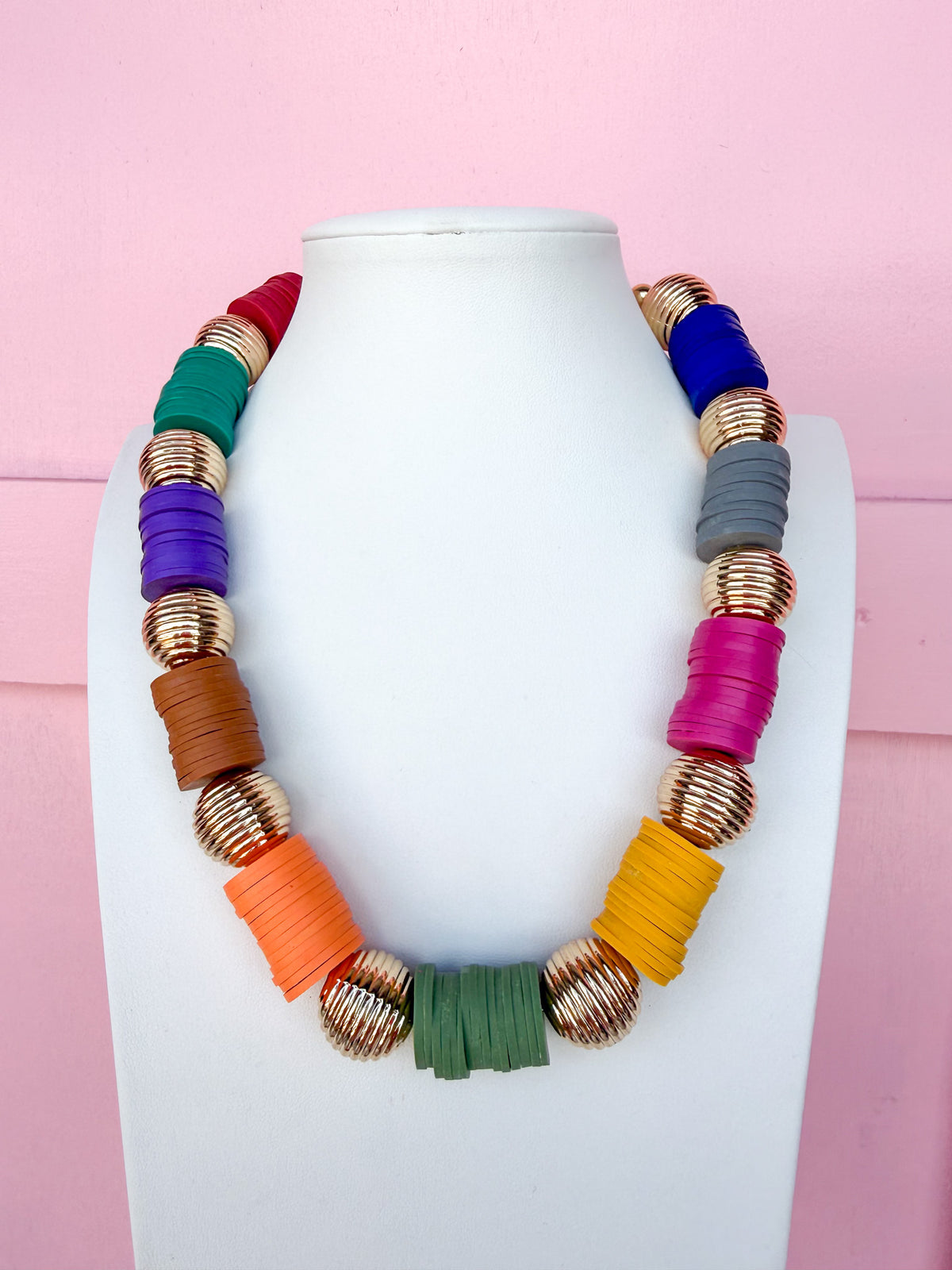Fall Color Strand Beaded Necklace