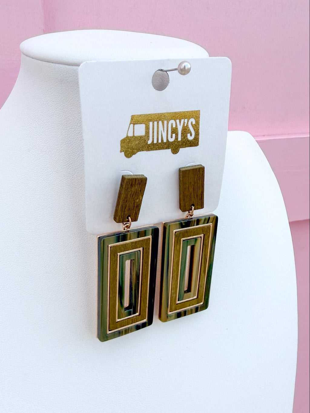 Timeless Tales Earrings - Olive