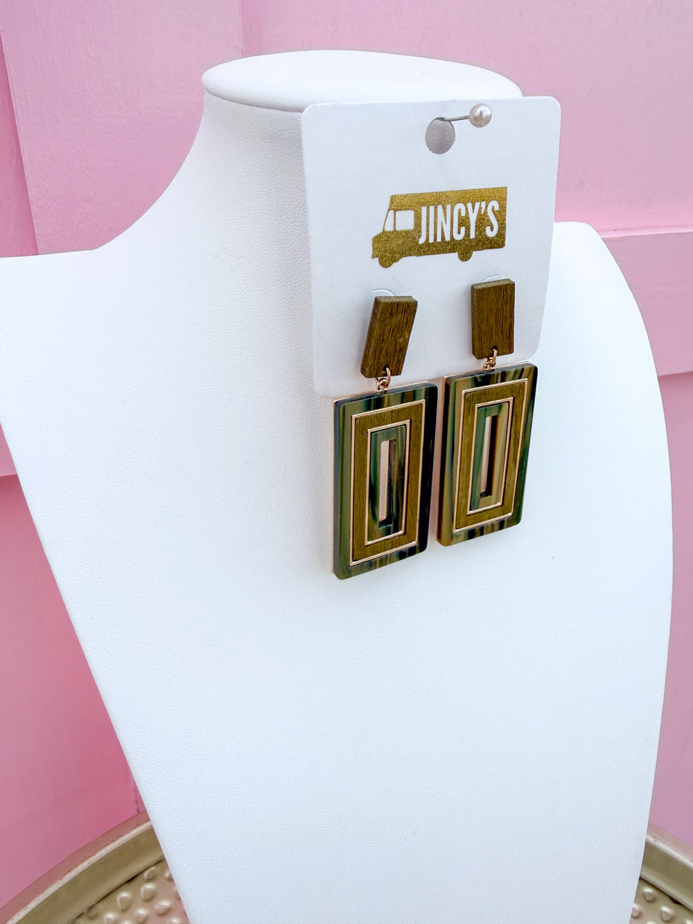 Timeless Tales Earrings - Olive