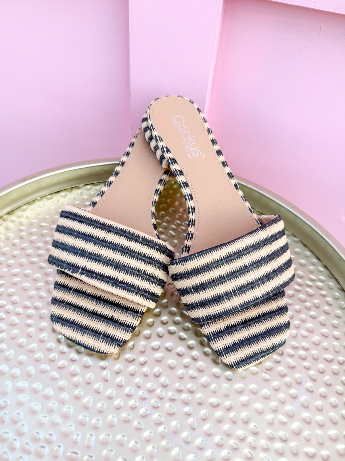 CORKYS | Our Lil Secret Sandals - Black Natural Raffia