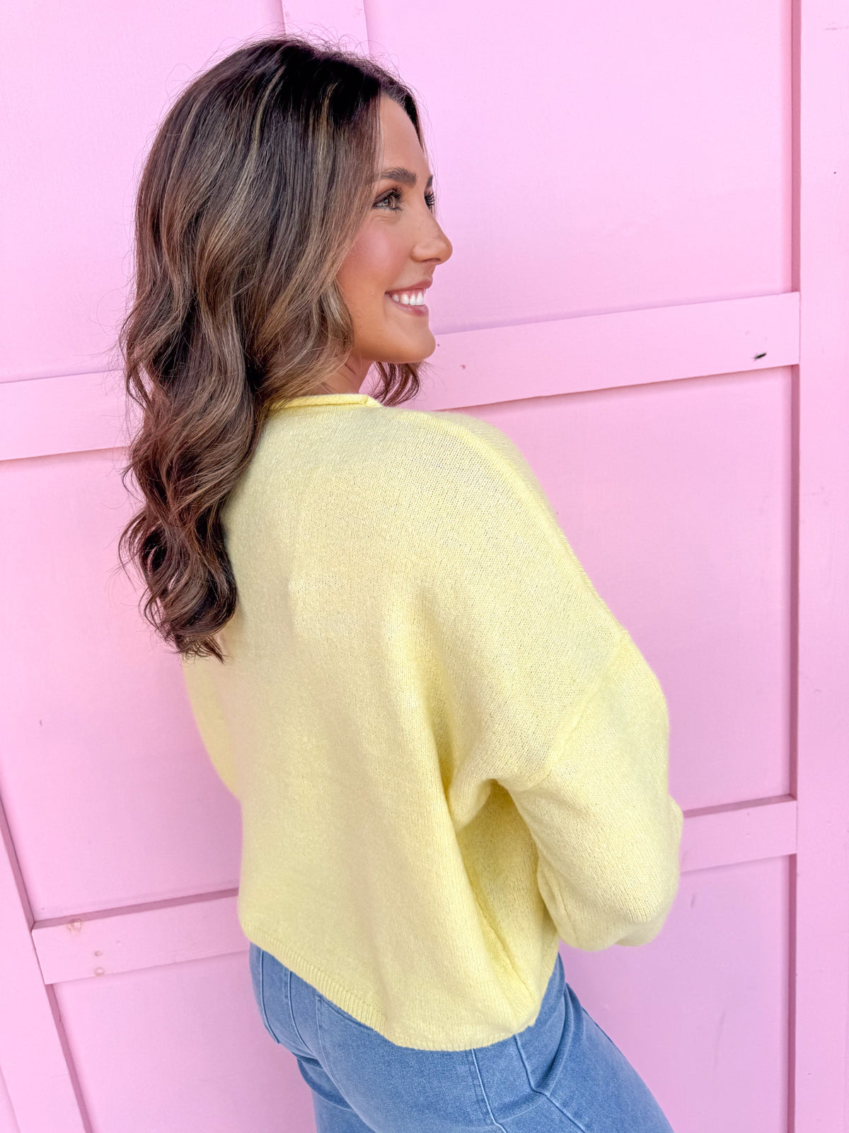 Light Weight Staple Sweater - Banana