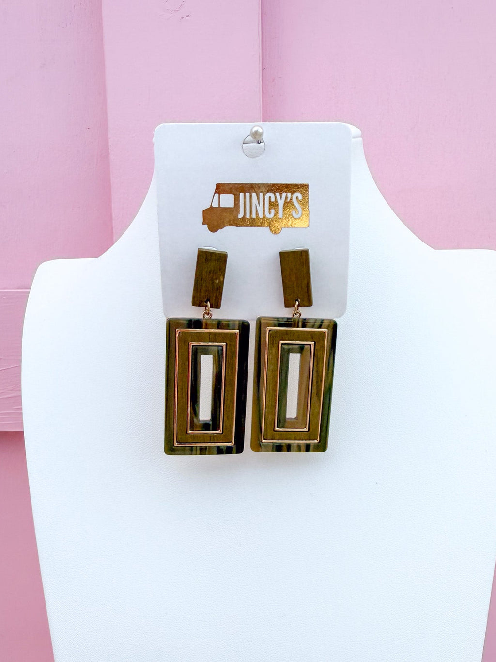 Timeless Tales Earrings - Olive