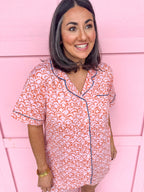 Rosalie SS Button Up & Shorts Pajama Set