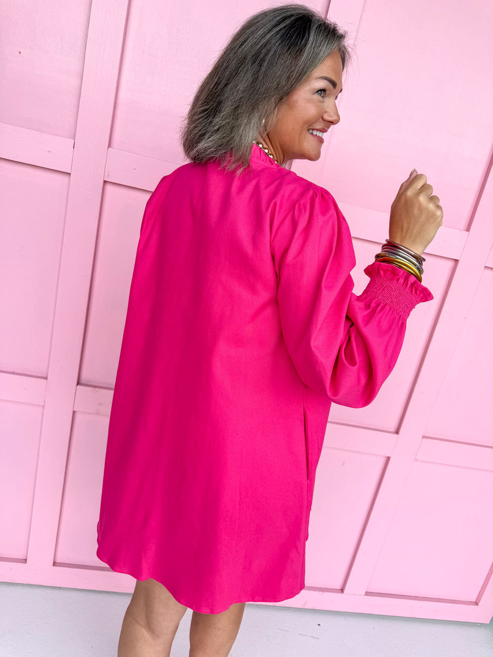 Jincy's Boutique womens long sleeve short dress pockets